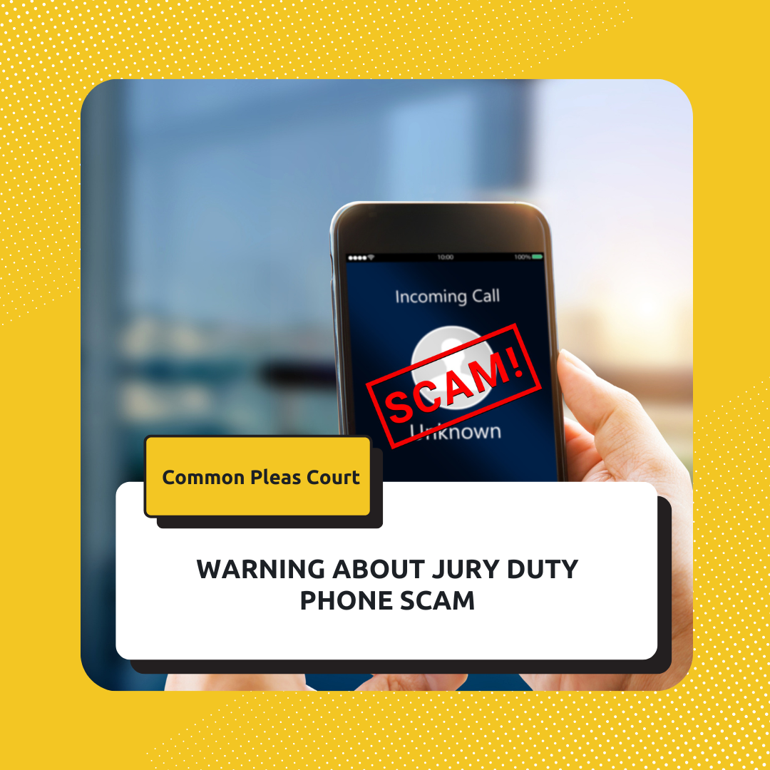 THIS IS A SCAM AND IS NOT AN OFFICIAL REQUEST FROM THE COURT OR THE COUNTy scam alert ad