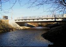 sun on bridge