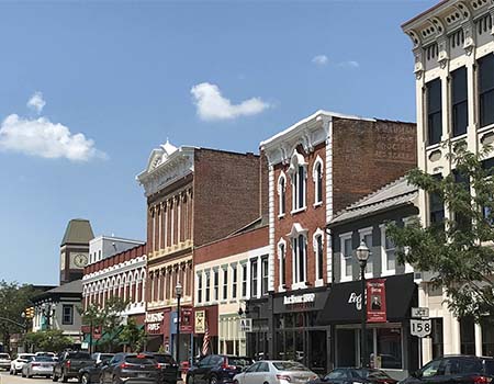 downtown street view