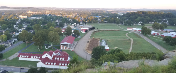 hill view of fairgrounds